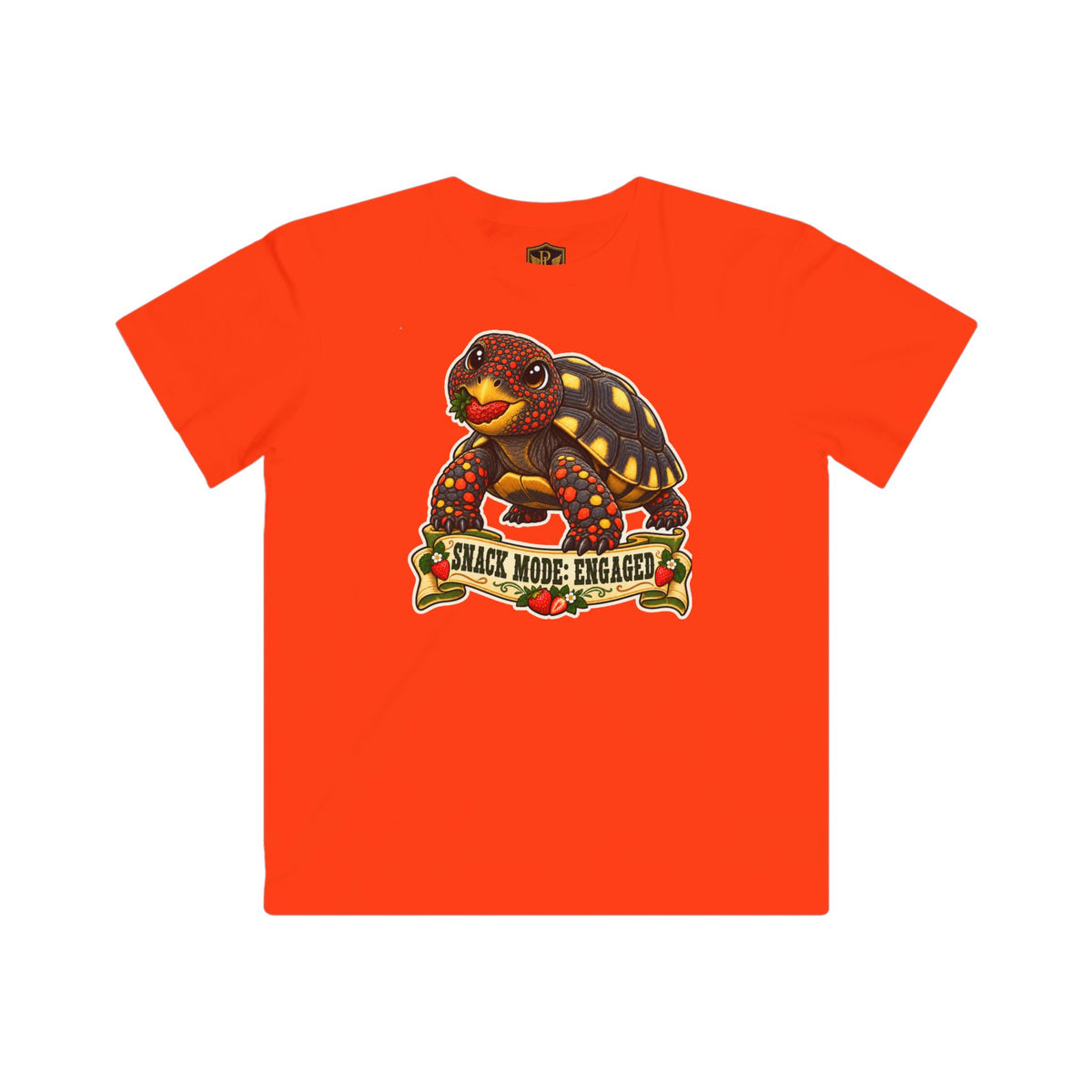 Snack Mode Engaged Red-Foot Tortoise Kids’ T-Shirt