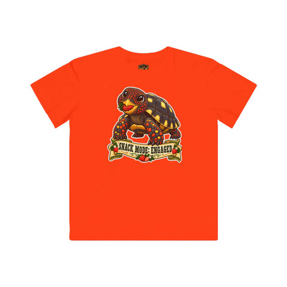Snack Mode Engaged Red-Foot Tortoise Kids’ T-Shirt