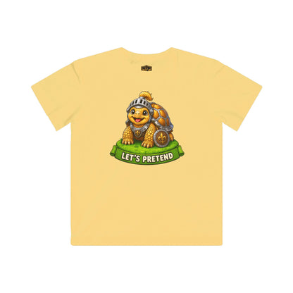 Let’s Pretend Sulcata Tortoise Knight Kids’ T-Shirt
