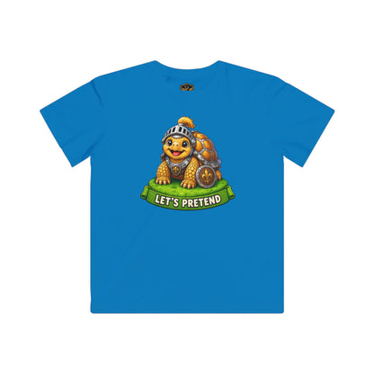 Let’s Pretend Sulcata Tortoise Knight Kids’ T-Shirt