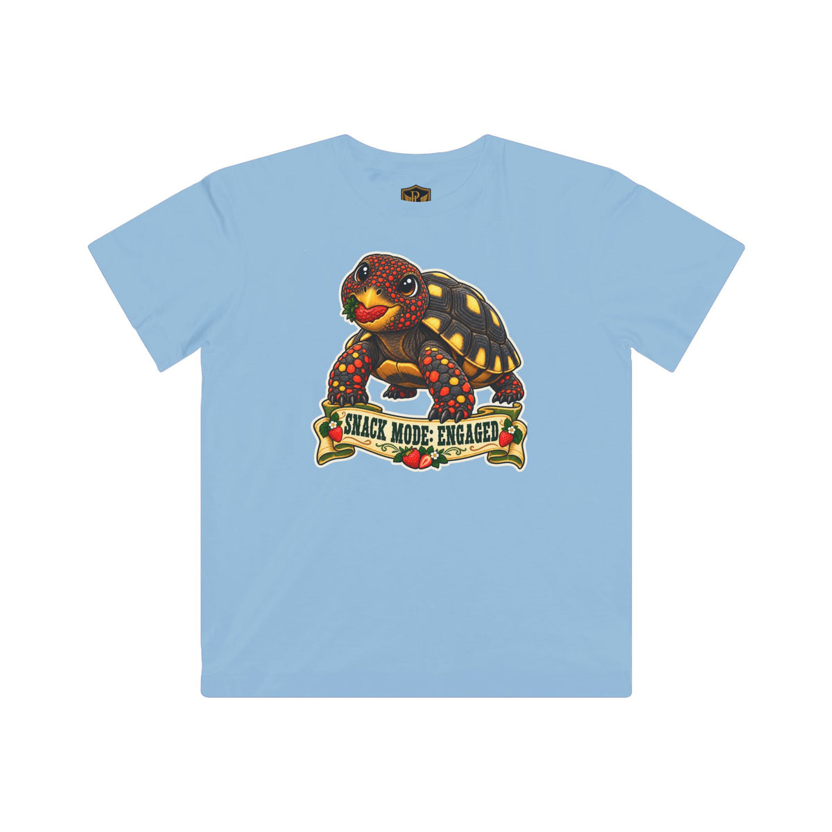 Snack Mode Engaged Red-Foot Tortoise Kids’ T-Shirt