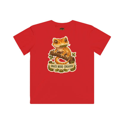 Snack Mode Engaged Crested Gecko Kids’ T-Shirt