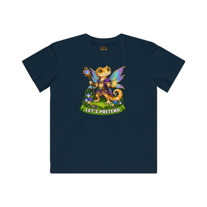 Let’s Pretend Male Crested Gecko Fairy Kids’ T-Shirt