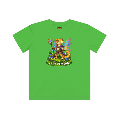 Let’s Pretend Male Crested Gecko Fairy Kids’ T-Shirt
