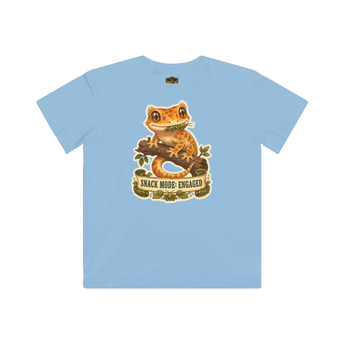 Snack Mode Engaged Crested Gecko Kids’ T-Shirt