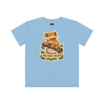 Snack Mode Engaged Crested Gecko Kids’ T-Shirt