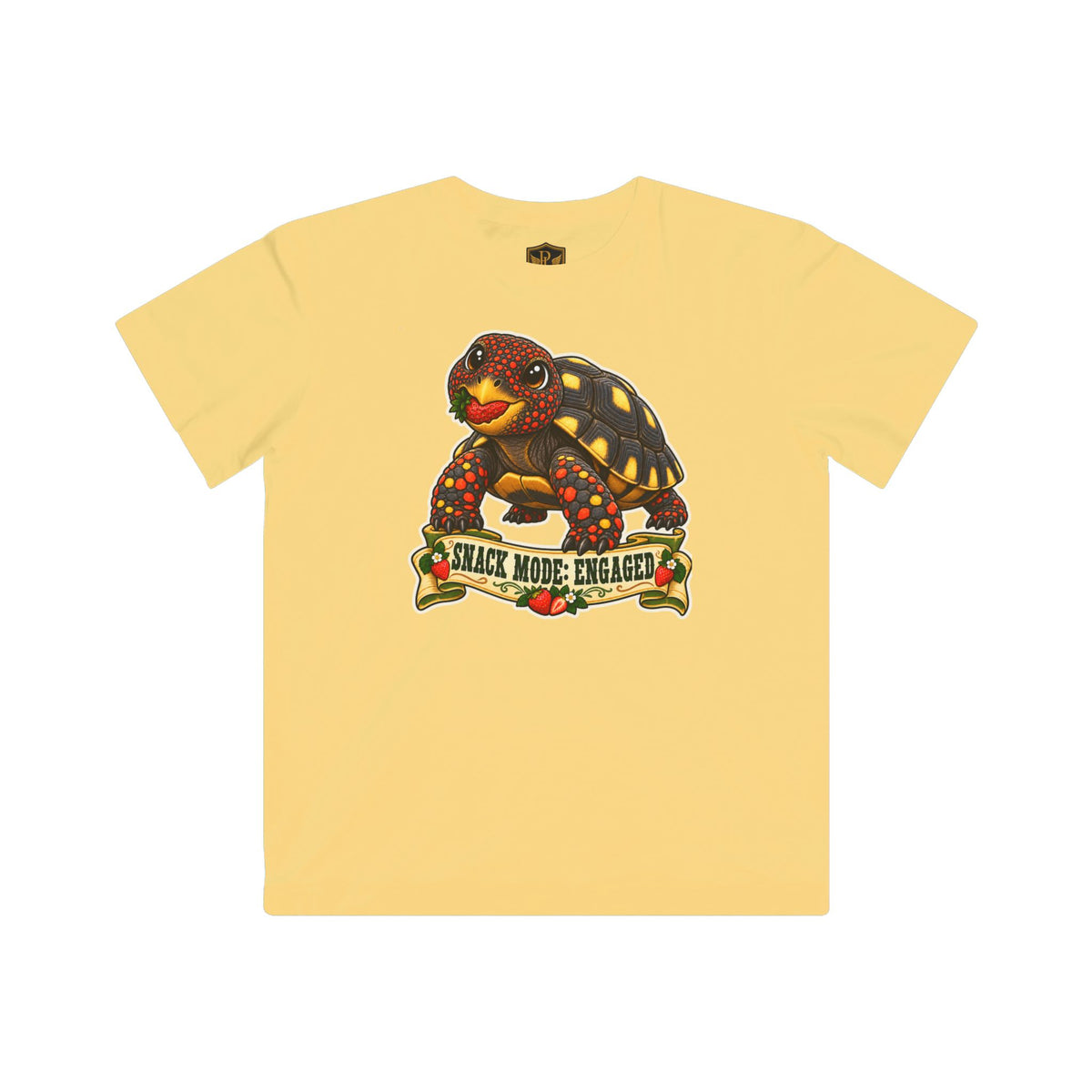 Snack Mode Engaged Red-Foot Tortoise Kids’ T-Shirt