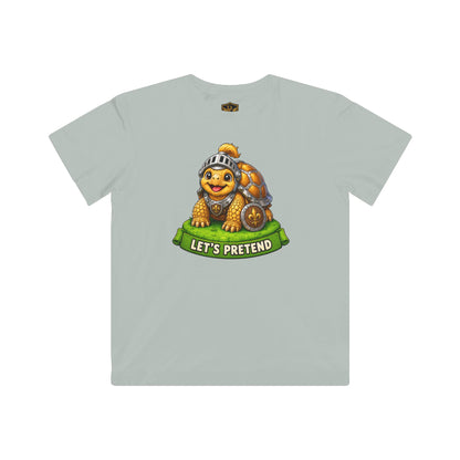 Let’s Pretend Sulcata Tortoise Knight Kids’ T-Shirt
