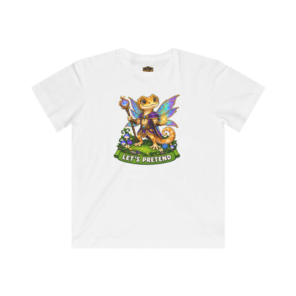 Let’s Pretend Male Crested Gecko Fairy Kids’ T-Shirt