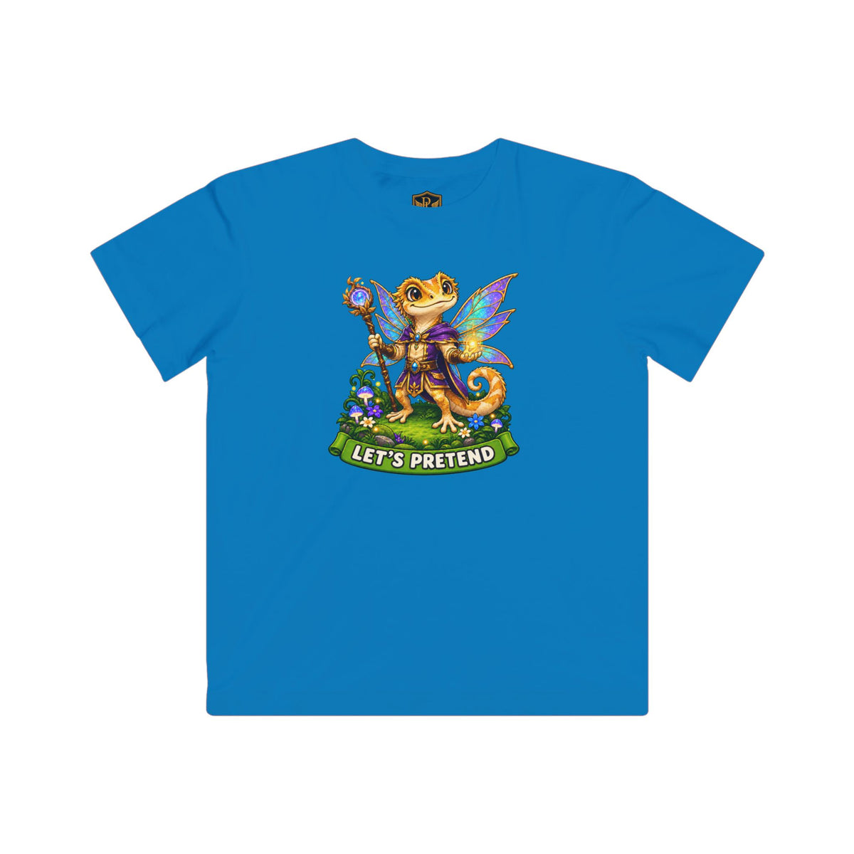 Let’s Pretend Male Crested Gecko Fairy Kids’ T-Shirt