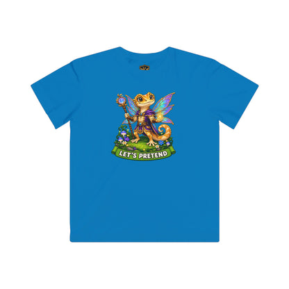 Let’s Pretend Male Crested Gecko Fairy Kids’ T-Shirt