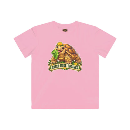 Snack Mode Engaged Sulcata Tortoise Kids’ T-Shirt