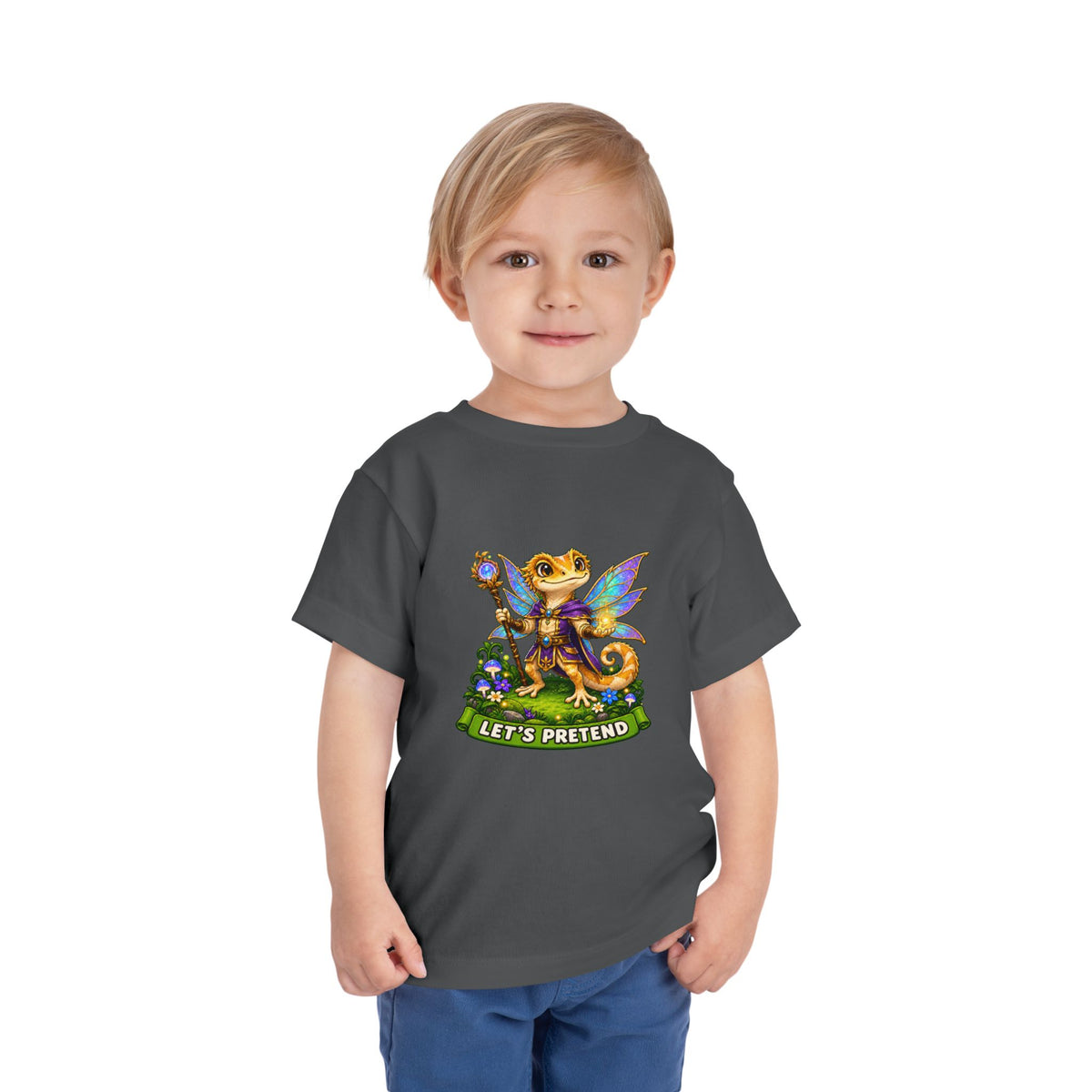 Let’s Pretend Male Crested Gecko Fairy Toddler T-Shirt