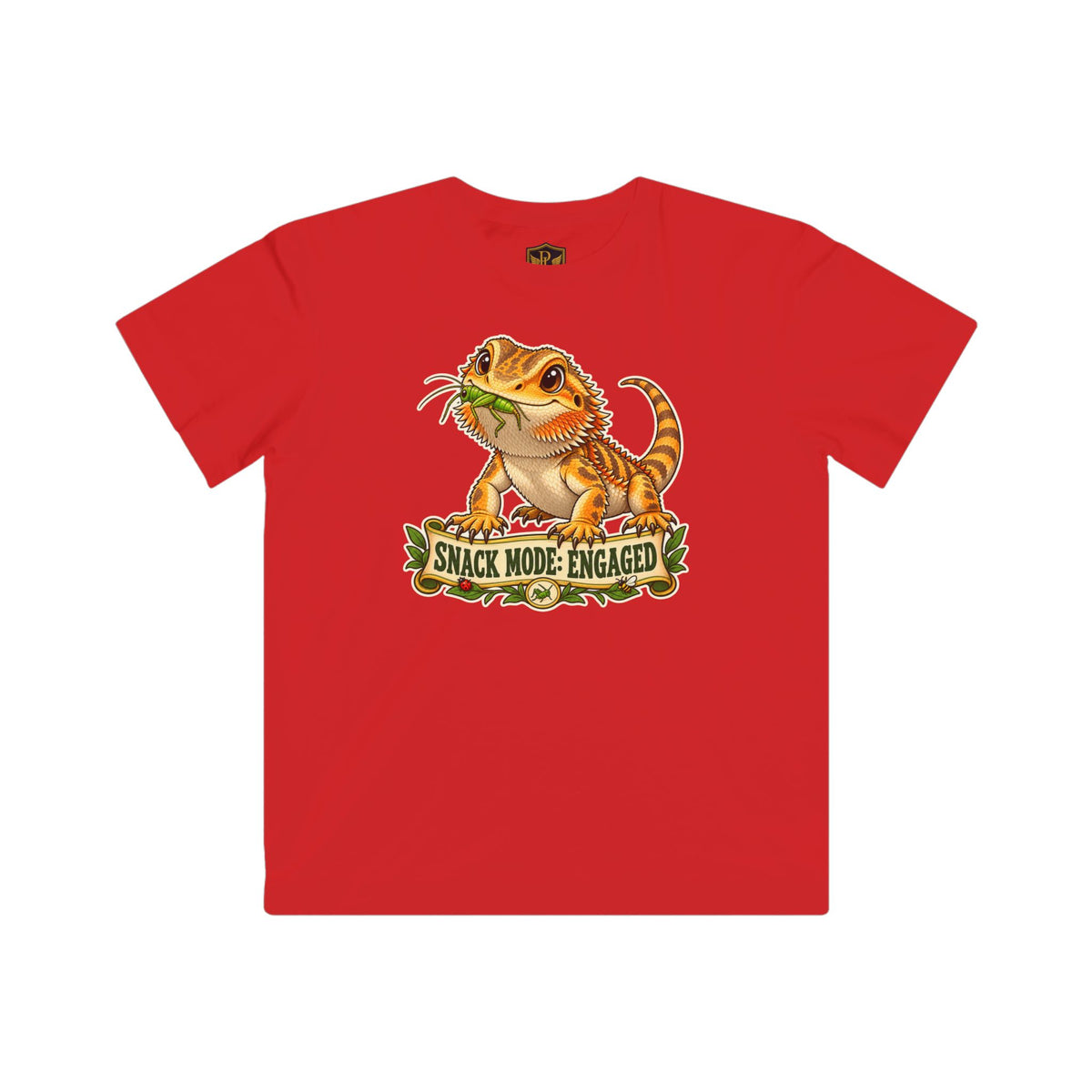 Snack Mode Engaged Bearded Dragon Kids’ T-Shirt