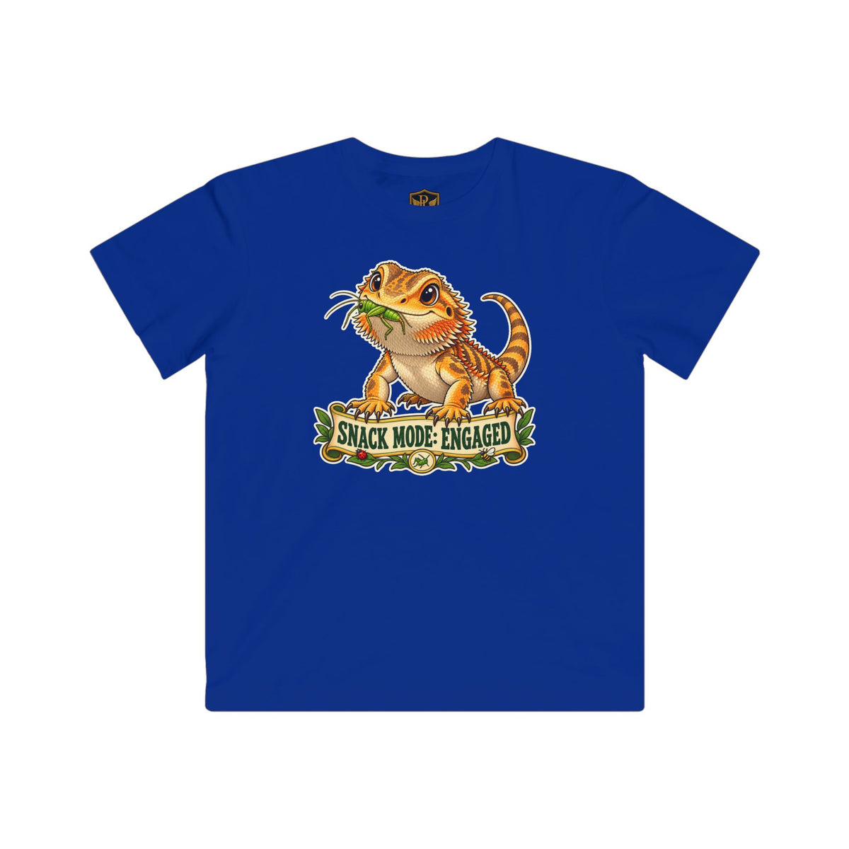 Snack Mode Engaged Bearded Dragon Kids’ T-Shirt
