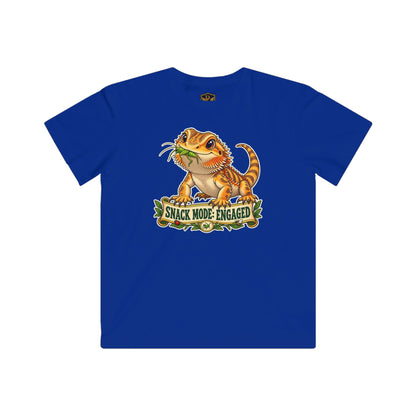 Snack Mode Engaged Bearded Dragon Kids’ T-Shirt