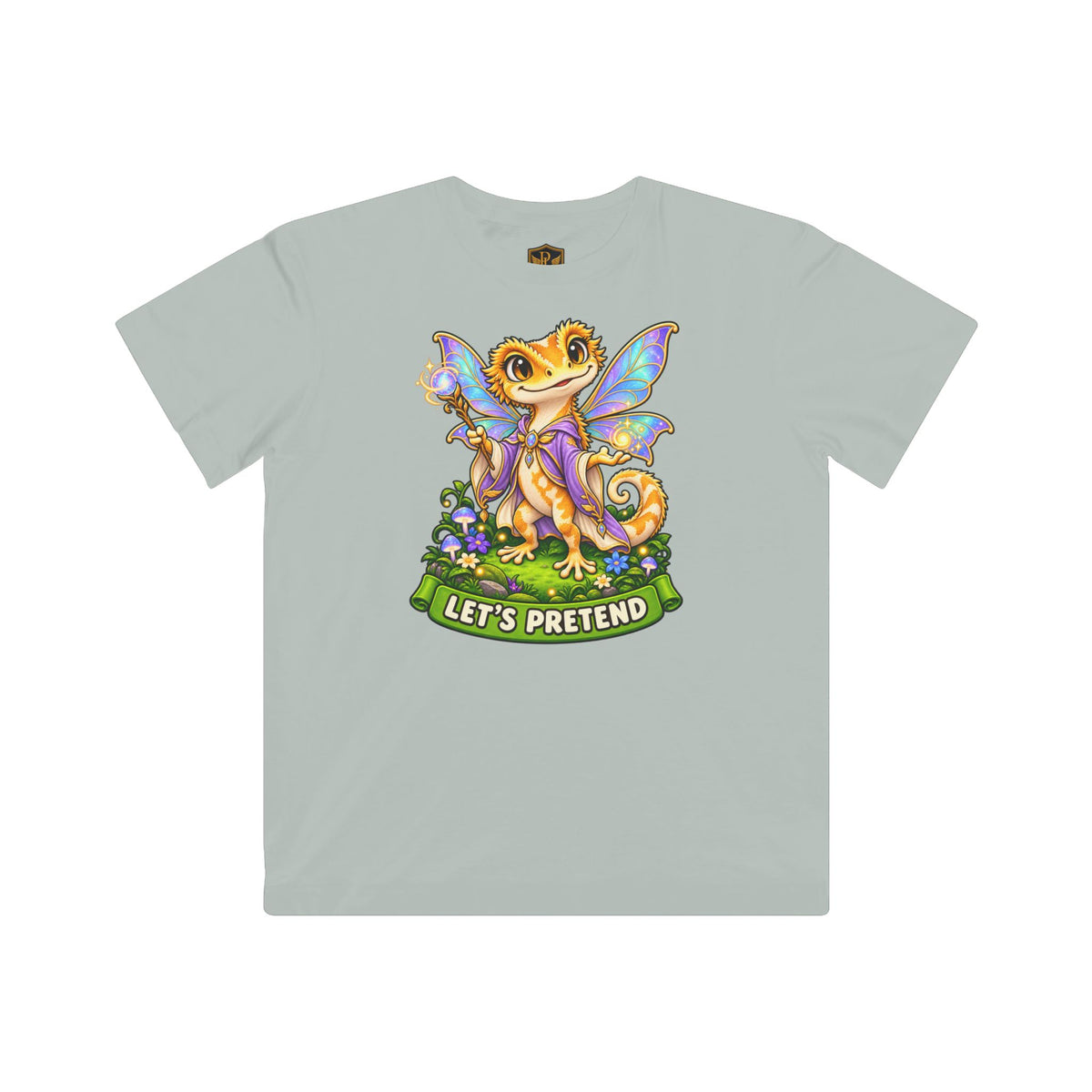 Let’s Pretend Female Crested Gecko Fairy Kids’ T-Shirt