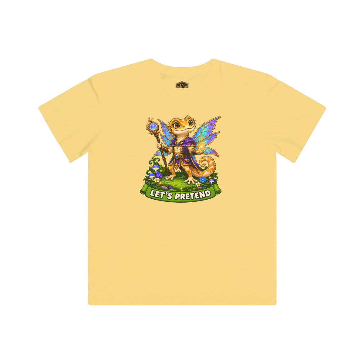 Let’s Pretend Male Crested Gecko Fairy Kids’ T-Shirt