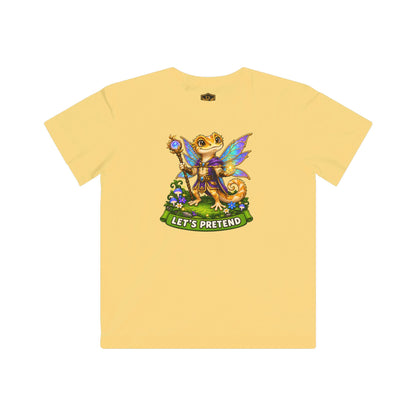 Let’s Pretend Male Crested Gecko Fairy Kids’ T-Shirt