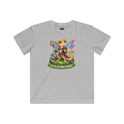 Let’s Pretend Male Crested Gecko Fairy Kids’ T-Shirt