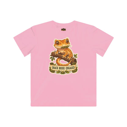 Snack Mode Engaged Crested Gecko Kids’ T-Shirt