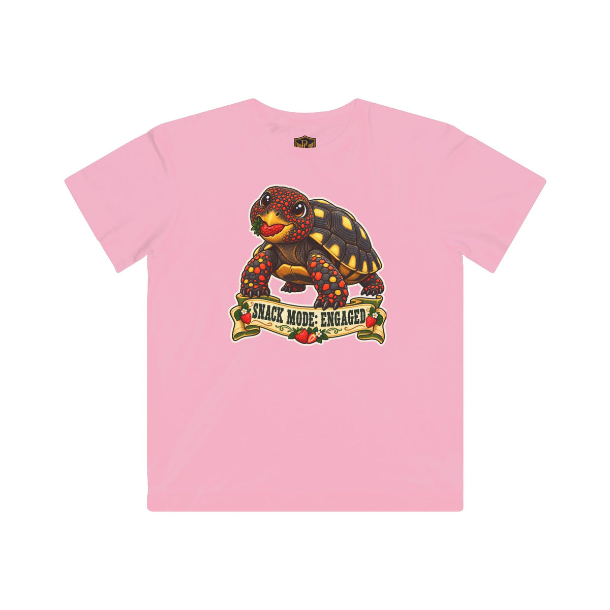 Snack Mode Engaged Red-Foot Tortoise Kids’ T-Shirt
