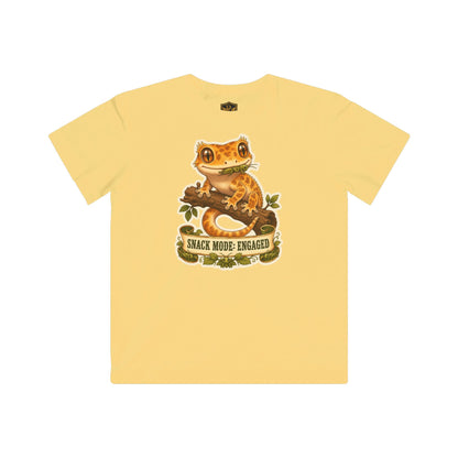 Snack Mode Engaged Crested Gecko Kids’ T-Shirt