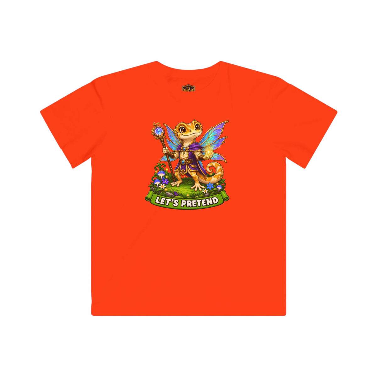 Let’s Pretend Male Crested Gecko Fairy Kids’ T-Shirt