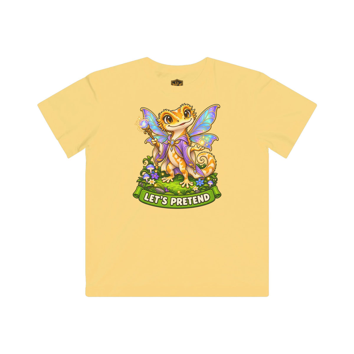 Let’s Pretend Female Crested Gecko Fairy Kids’ T-Shirt