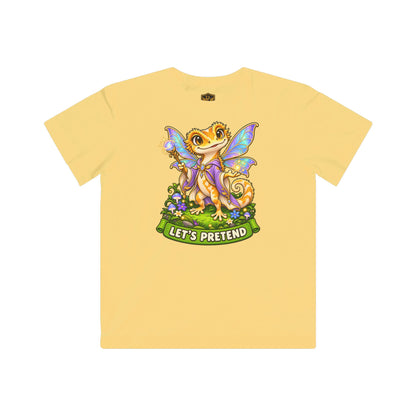 Let’s Pretend Female Crested Gecko Fairy Kids’ T-Shirt