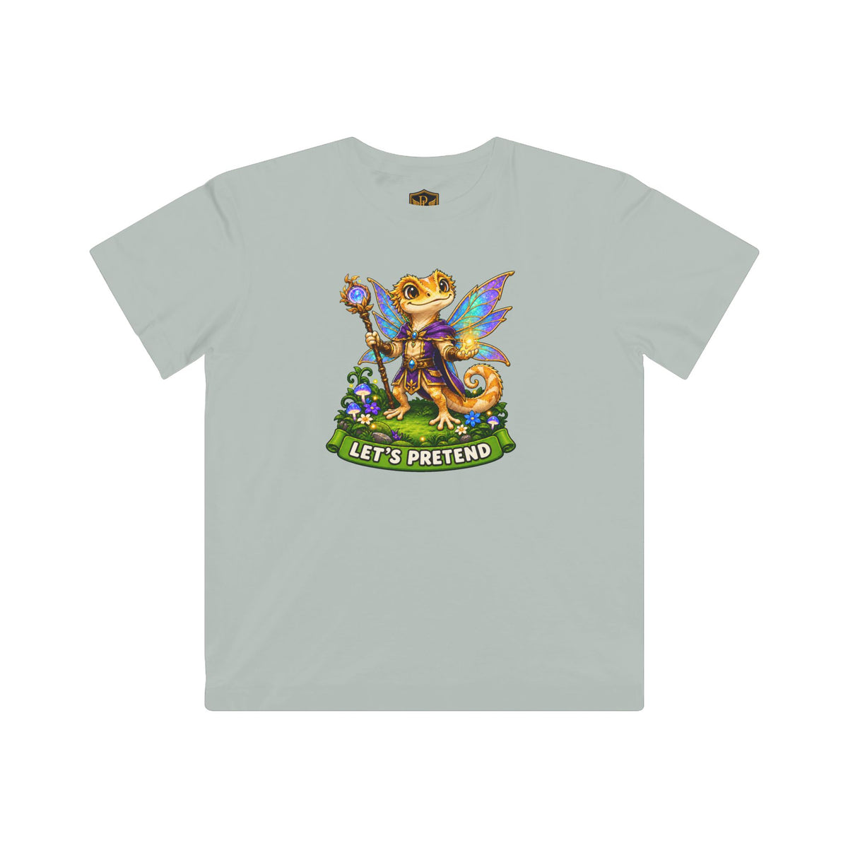 Let’s Pretend Male Crested Gecko Fairy Kids’ T-Shirt