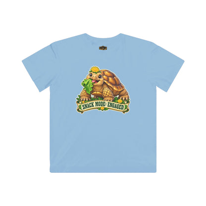 Snack Mode Engaged Sulcata Tortoise Kids’ T-Shirt