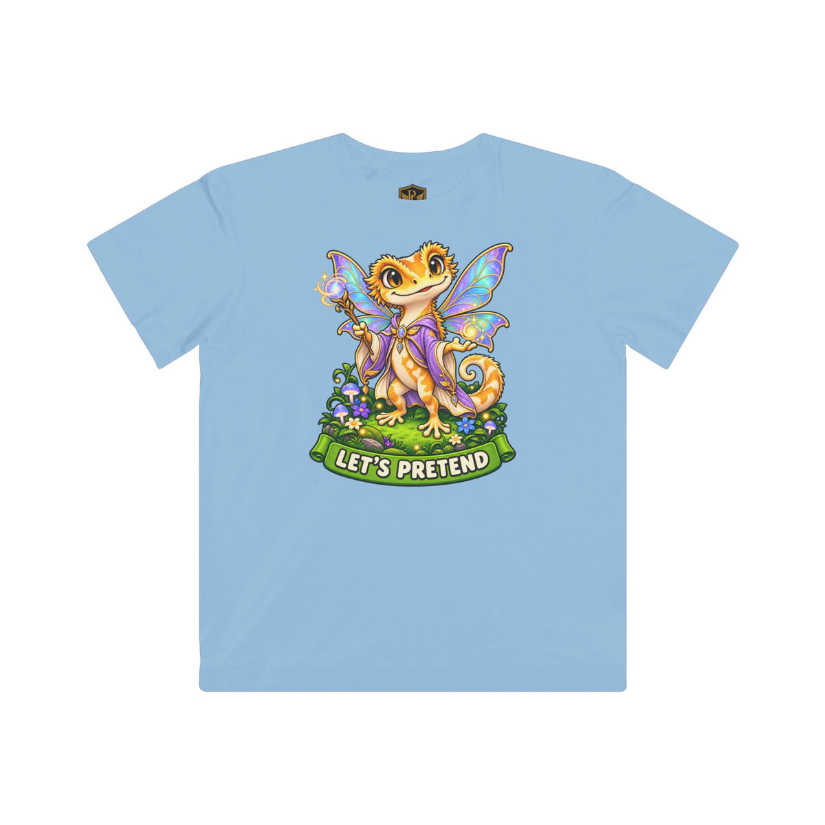 Let’s Pretend Female Crested Gecko Fairy Kids’ T-Shirt