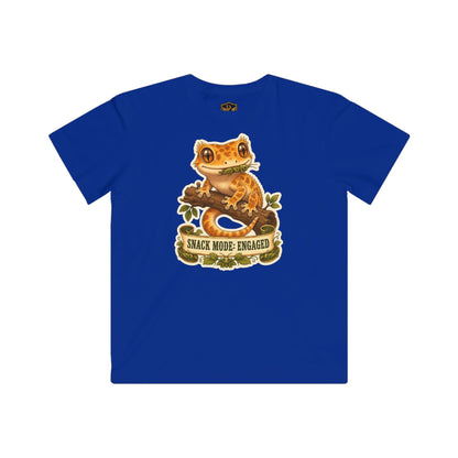 Snack Mode Engaged Crested Gecko Kids’ T-Shirt