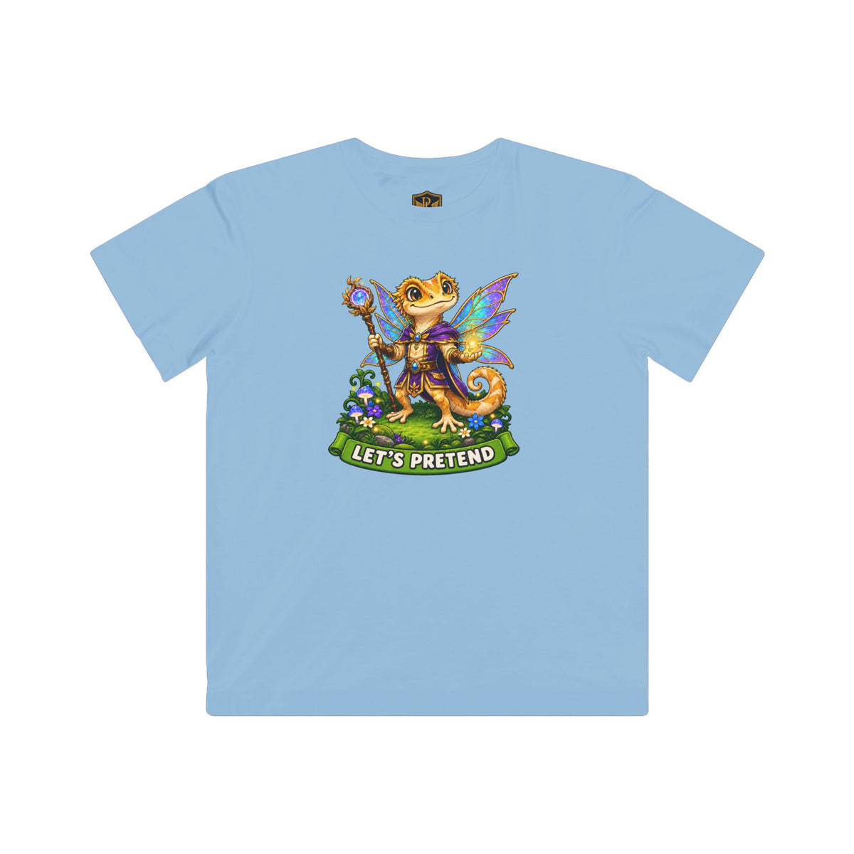 Let’s Pretend Male Crested Gecko Fairy Kids’ T-Shirt