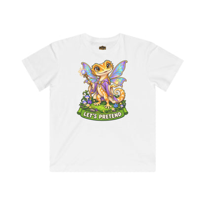 Let’s Pretend Female Crested Gecko Fairy Kids’ T-Shirt