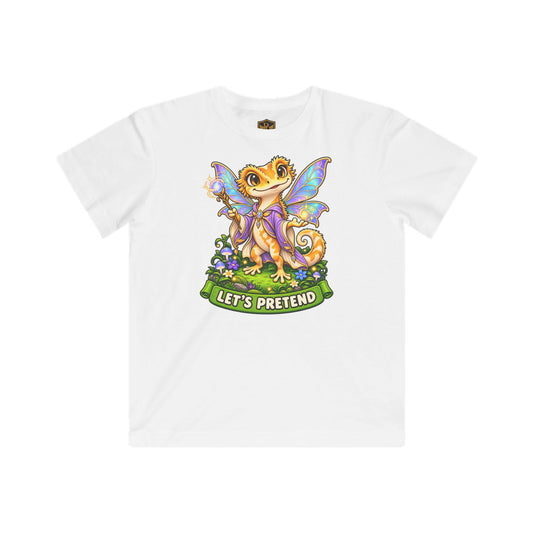 Let’s Pretend Female Crested Gecko Fairy Kids’ T-Shirt