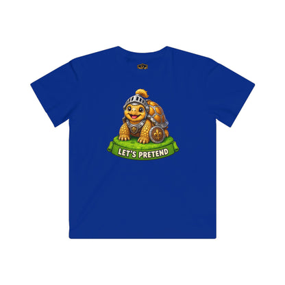 Let’s Pretend Sulcata Tortoise Knight Kids’ T-Shirt