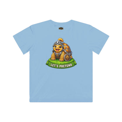 Let’s Pretend Sulcata Tortoise Knight Kids’ T-Shirt