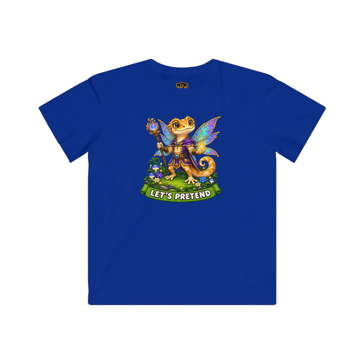 Let’s Pretend Male Crested Gecko Fairy Kids’ T-Shirt