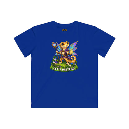 Let’s Pretend Male Crested Gecko Fairy Kids’ T-Shirt