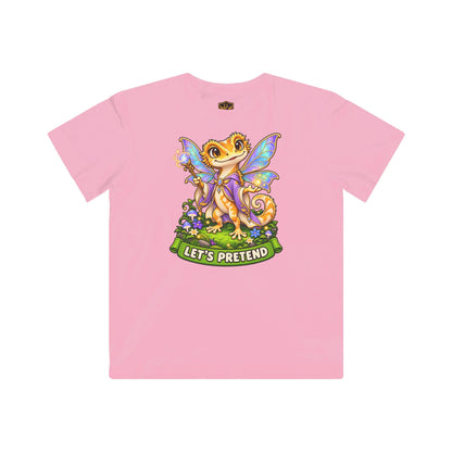 Let’s Pretend Female Crested Gecko Fairy Kids’ T-Shirt